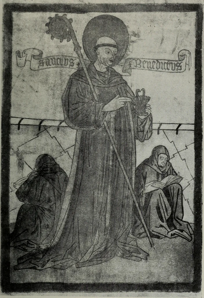 An illustration from Klosterleben im deutschen Mittelalter : nach zeitgenössischen Aufzeichnungen, 1921, leaf 26
