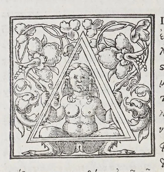 An illustration from Kl. Ptolemaiou Megalēs syntaxeōs bibl. 13. Theōnos Alexandreōs Eis ta auta hypomnēmatōn bibl. 11. = Claudii Ptolemaei Magnae constructionis, id est Perfectae coelestium motuum pertractationis, lib. XIII. Theonis Alexandrini in eosdem Commentariorum lib. XI, 1538, leaf 392