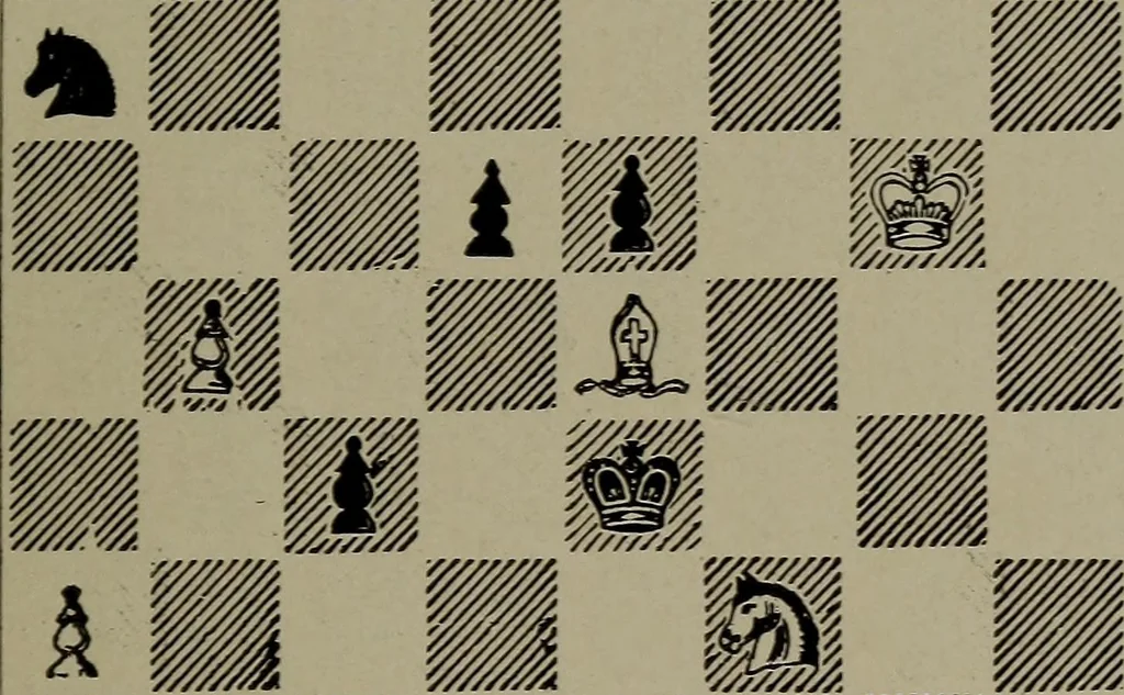 An illustration from Knights and bishops, 1909, leaf 106