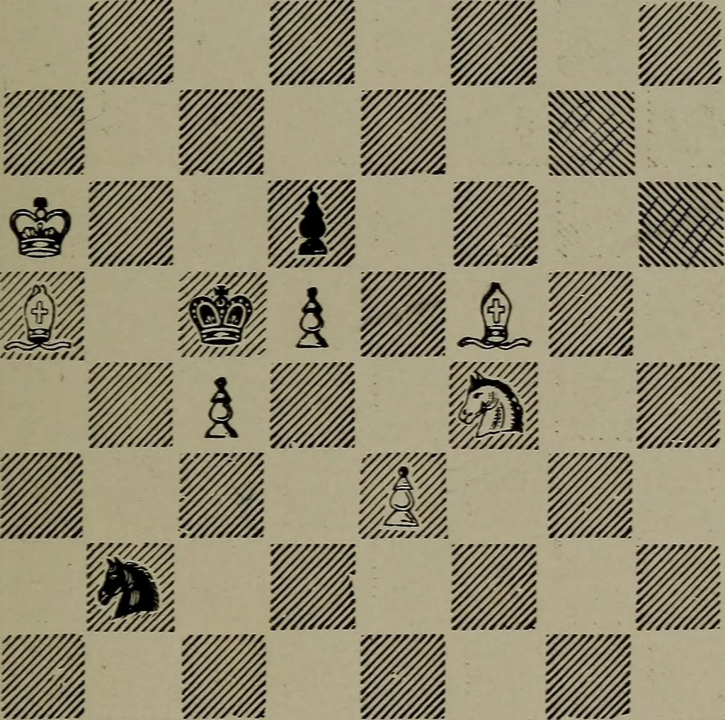 An illustration from Knights and bishops, 1909, leaf 54