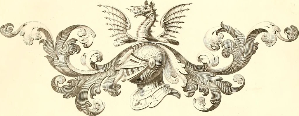 An illustration from Knight's heraldic illustrations designed for the use of herald painters and engravers, 1843, leaf 14