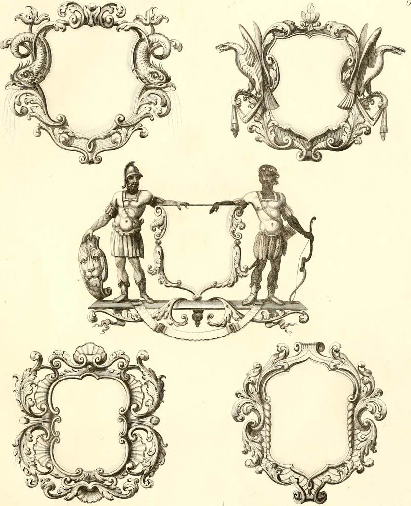 An illustration from Knight's heraldic illustrations designed for the use of herald painters and engravers, 1843, leaf 16