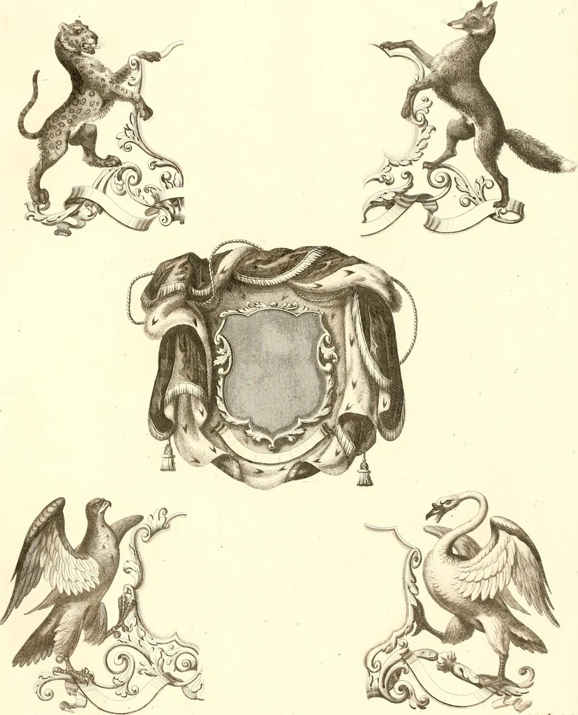An illustration from Knight's heraldic illustrations designed for the use of herald painters and engravers, 1843, leaf 20