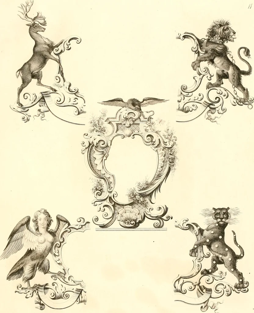 An illustration from Knight's heraldic illustrations designed for the use of herald painters and engravers, 1843, leaf 26