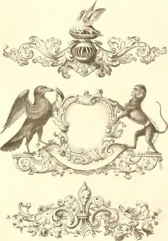 An illustration from Knight's heraldic illustrations designed for the use of herald painters and engravers, 1843, leaf 42