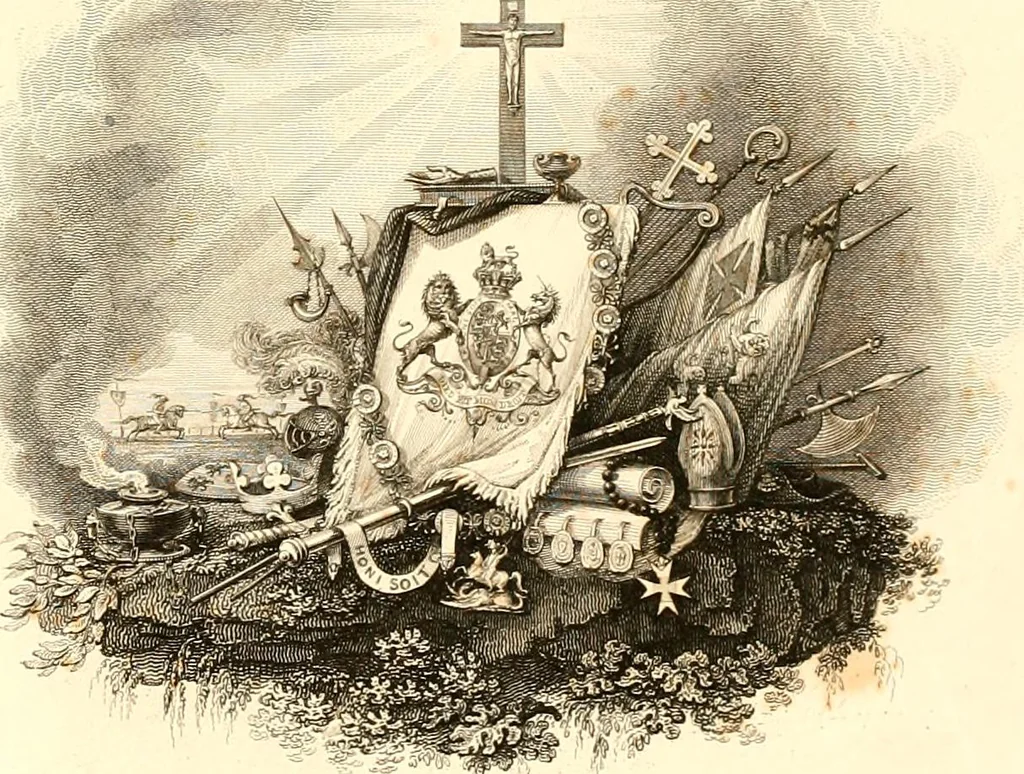 An illustration from Knight's heraldic illustrations designed for the use of herald painters and engravers, 1843, leaf 6