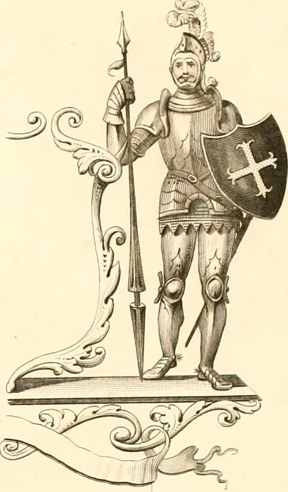 An illustration from Knight's heraldic illustrations designed for the use of herald painters and engravers, 1843, leaf 8