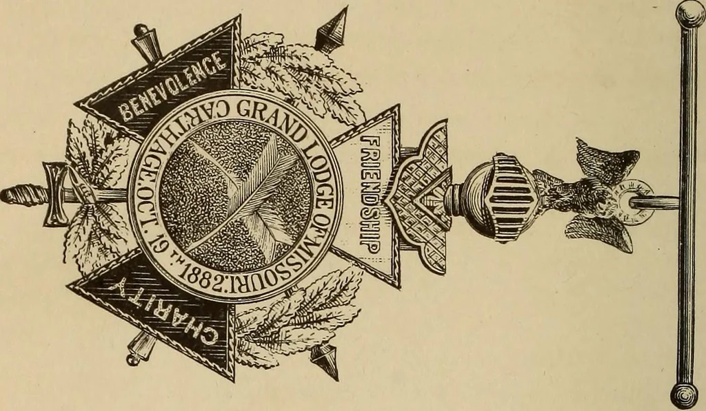 An illustration from The Knights of Pythias complete manual and text book .., 1885, leaf 445