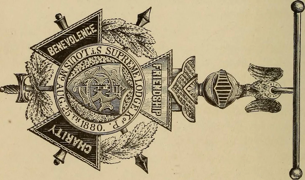 An illustration from The Knights of Pythias complete manual and text book .., 1885, leaf 445