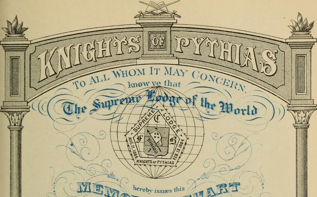 An illustration from The Knights of Pythias complete manual and text book .., 1885, leaf 82