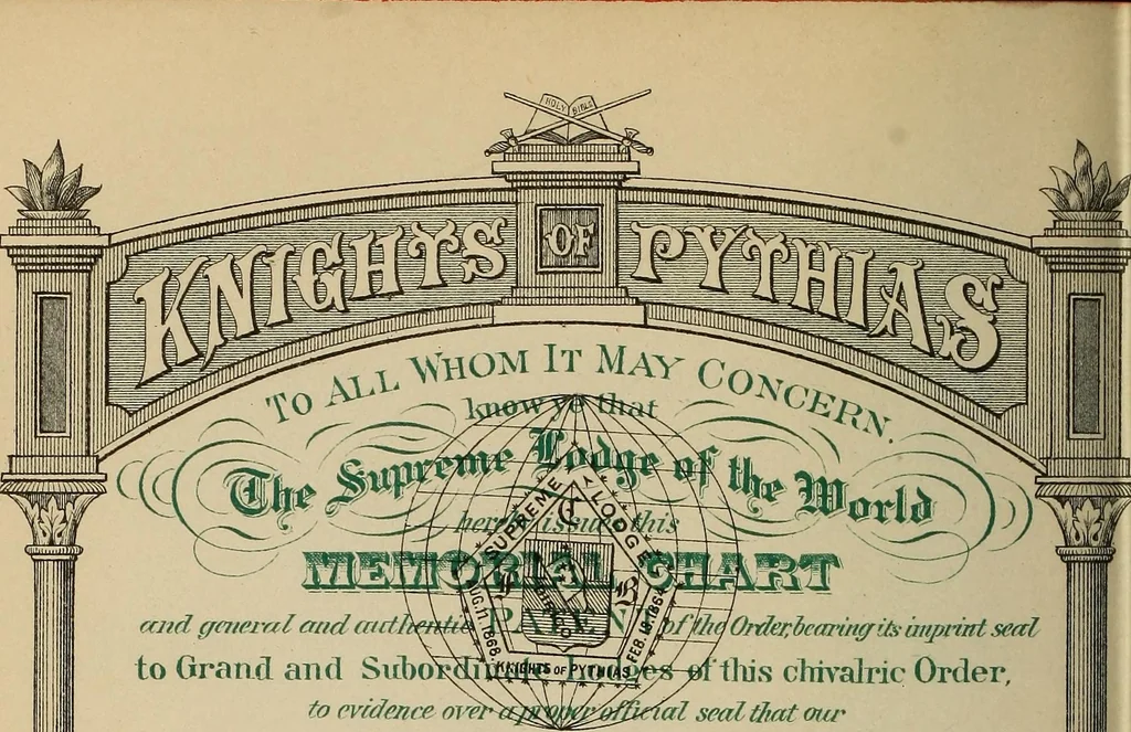 An illustration from The Knights of Pythias complete manual and text book .., 1885, leaf 97