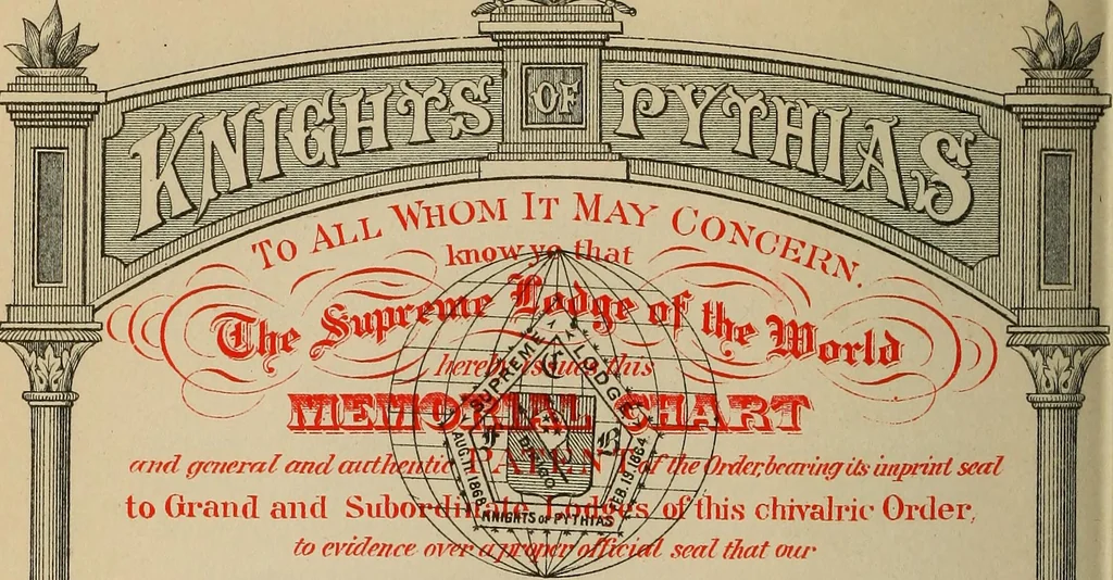 An illustration from The Knights of Pythias complete manual and text book .., 1885, leaf 99