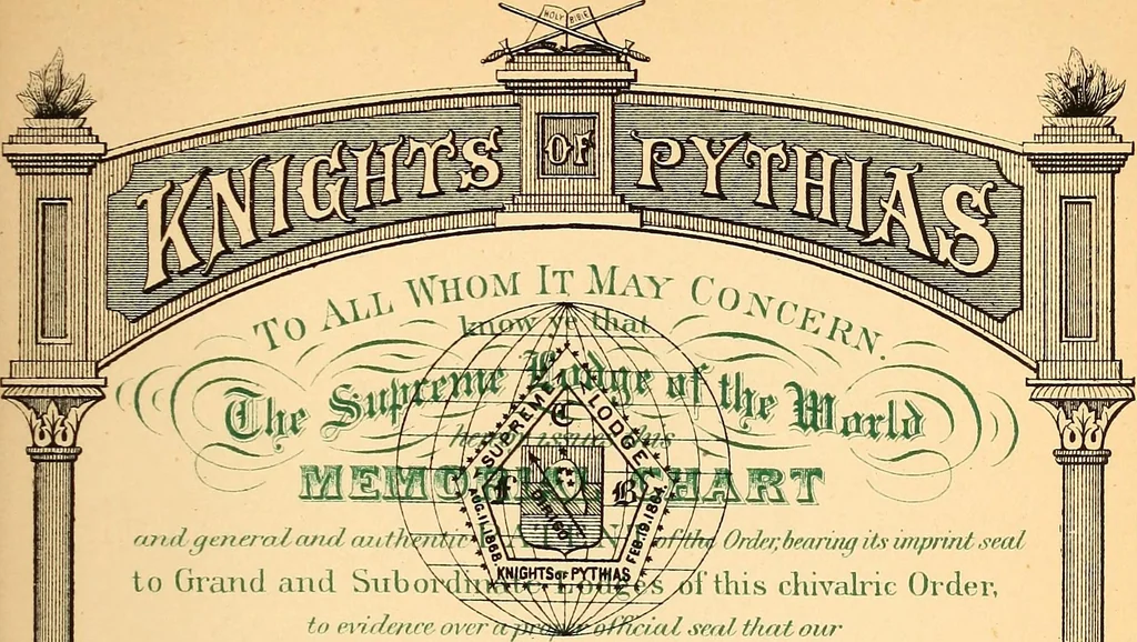 An illustration from The Knights of Pythias complete manual and text-book .., 1878, leaf 96