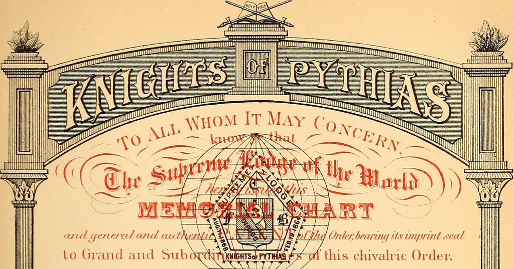 An illustration from The Knights of Pythias complete manual and text-book .., 1878, leaf 98