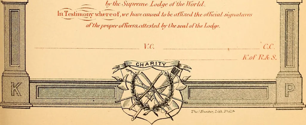 An illustration from The Knights of Pythias complete manual and text-book .., 1878, leaf 98