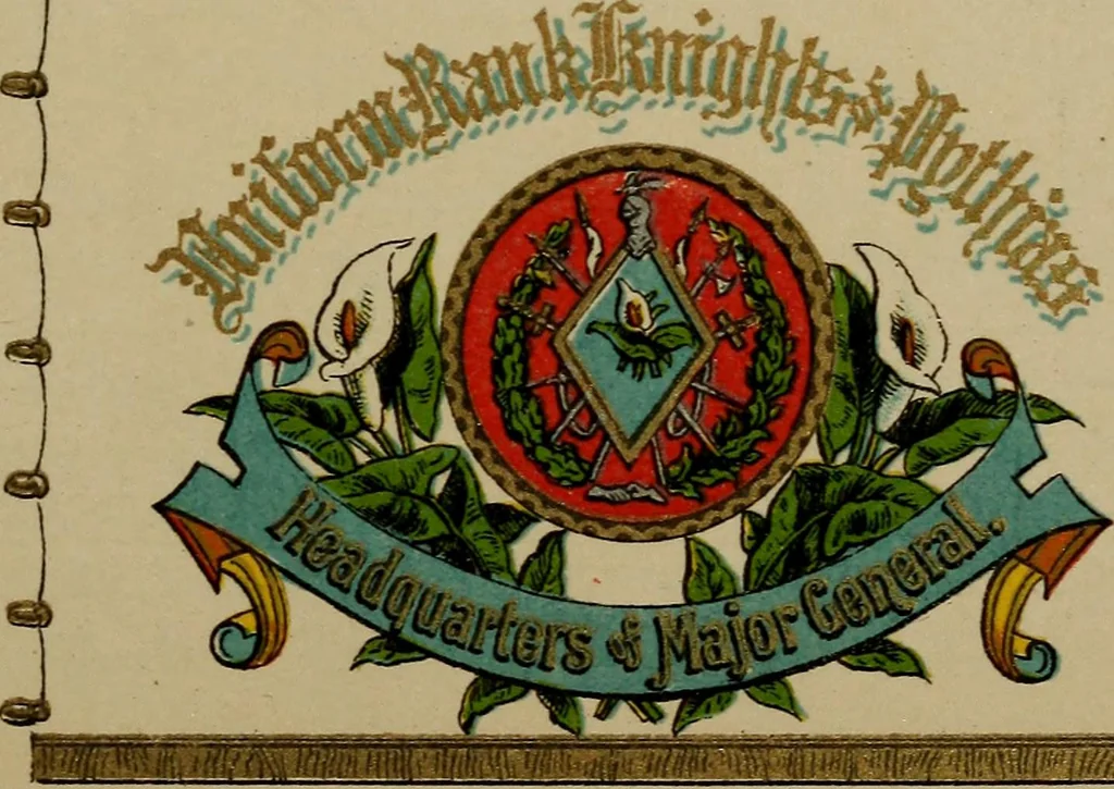 An illustration from The Knights of Pythias complete manual and text-book .., 1886, leaf 172