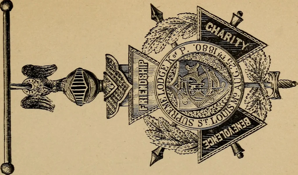 An illustration from The Knights of Pythias complete manual and text-book .., 1886, leaf 398