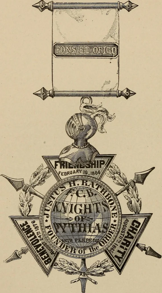 An illustration from The Knights of Pythias complete manual and text-book .., 1886, leaf 427