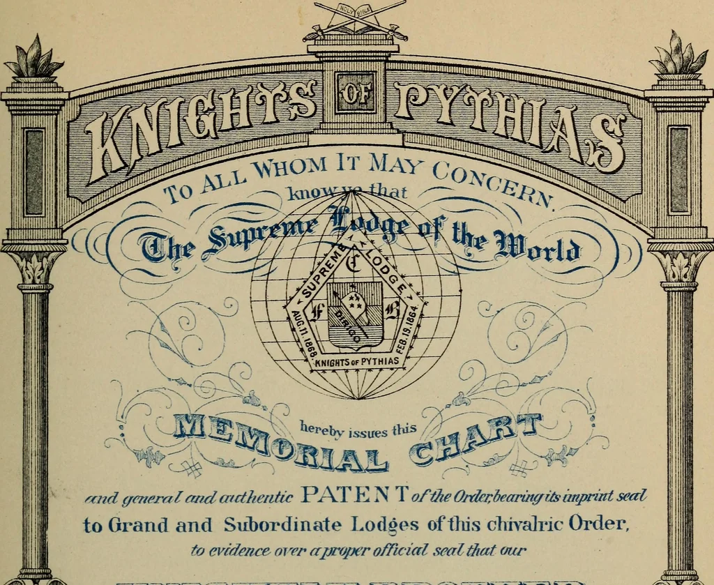 An illustration from The Knights of Pythias complete manual and text-book .., 1886, leaf 82