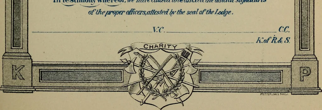 An illustration from The Knights of Pythias complete manual and text-book .., 1886, leaf 82