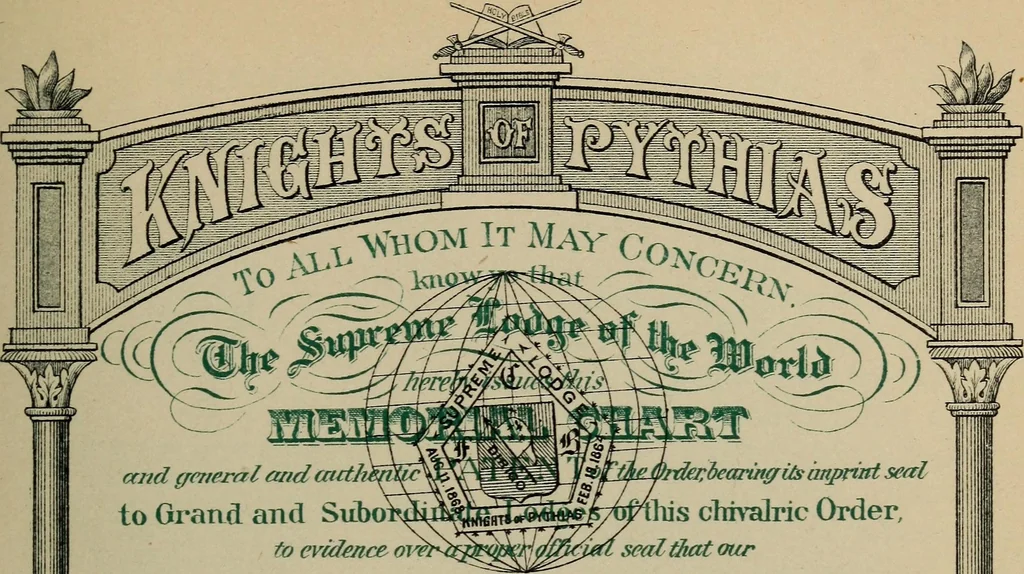 An illustration from The Knights of Pythias complete manual and text-book .., 1886, leaf 94