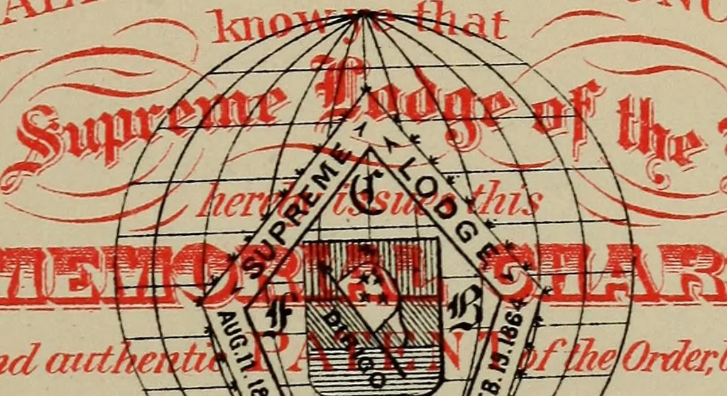 An illustration from The Knights of Pythias complete manual and text-book .., 1886, leaf 98