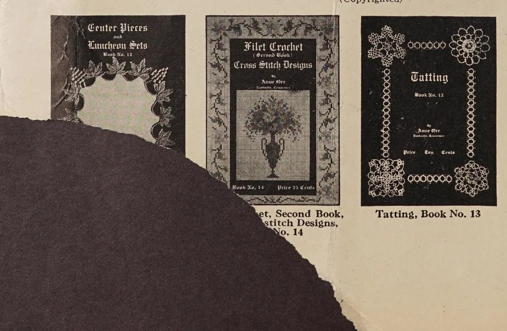 An illustration from Knitted and crocheted bed spreads, 1918, leaf 2