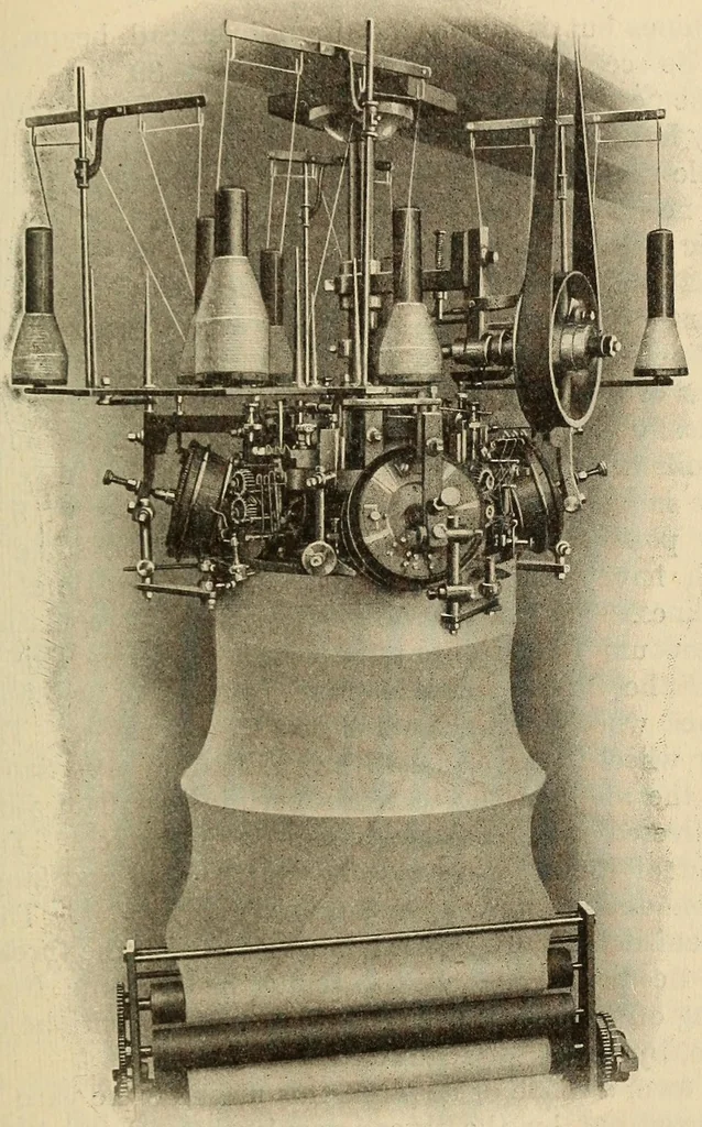 An illustration from Knitted fabrics, 1919, leaf 103