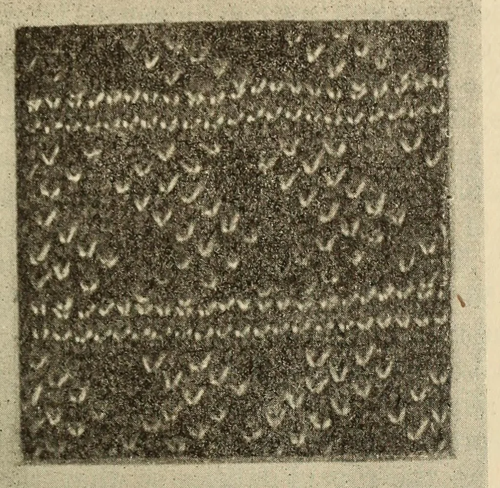 An illustration from Knitted fabrics, 1919, leaf 127