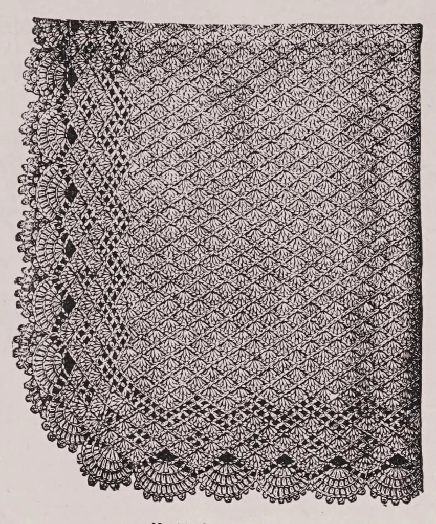 An illustration from Knitting and crochet. A guide to the use of the needle and the hook .., 1885, leaf 124