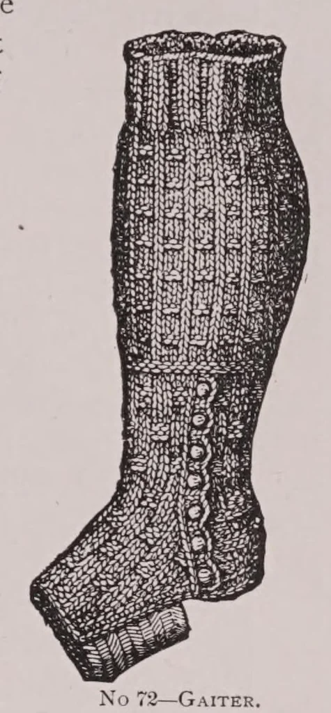 An illustration from Knitting and crochet. A guide to the use of the needle and the hook .., 1885, leaf 55