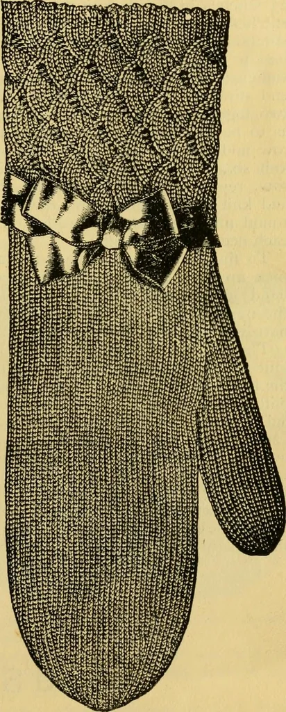 An illustration from Knitting and crocheting, 1885, leaf 14
