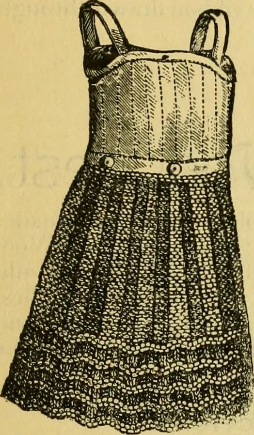 An illustration from Knitting and crocheting, 1885, leaf 16