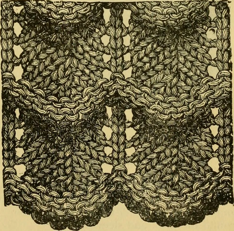 An illustration from Knitting and crocheting, 1885, leaf 16