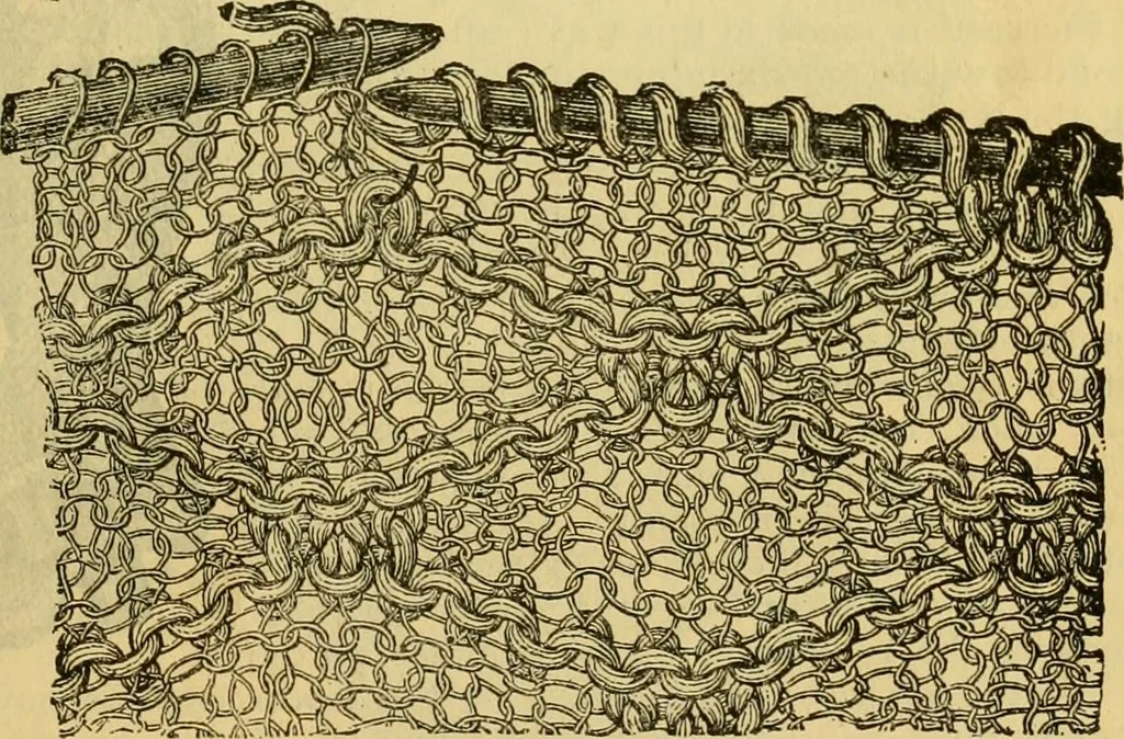 An illustration from Knitting and crocheting, 1885, leaf 4