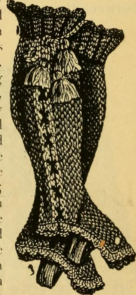 An illustration from Knitting and crocheting, 1885, leaf 5
