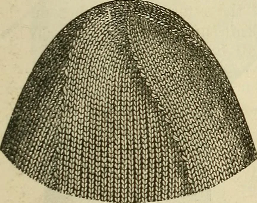 An illustration from Knitting : how to knit and what to knit..., 1884, leaf 14