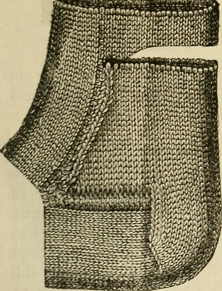An illustration from Knitting : how to knit and what to knit..., 1884, leaf 16