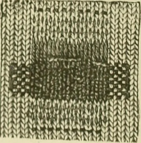 An illustration from Knitting : how to knit and what to knit..., 1884, leaf 17