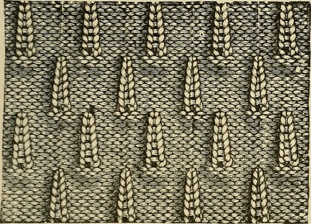 An illustration from Knitting : how to knit and what to knit..., 1884, leaf 24