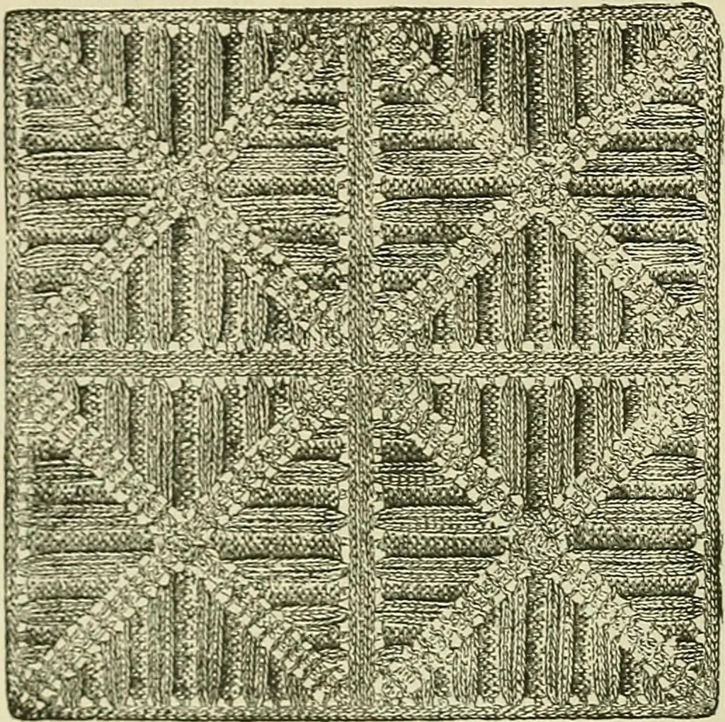 An illustration from Knitting : how to knit and what to knit..., 1884, leaf 33