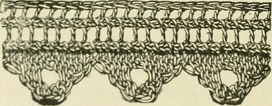 An illustration from Knitting : how to knit and what to knit..., 1884, leaf 45