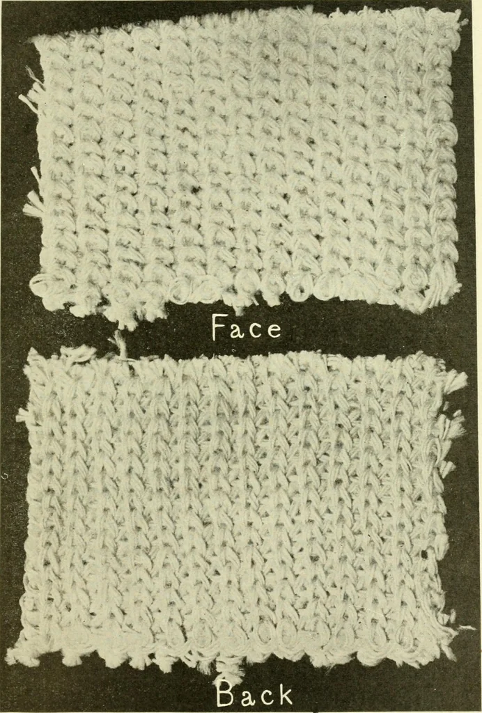 An illustration from Knitting; a manual of practical instruction in the mechanical details of all types of knitting machinery, their operation, adjustment, and care, 1909, leaf 108
