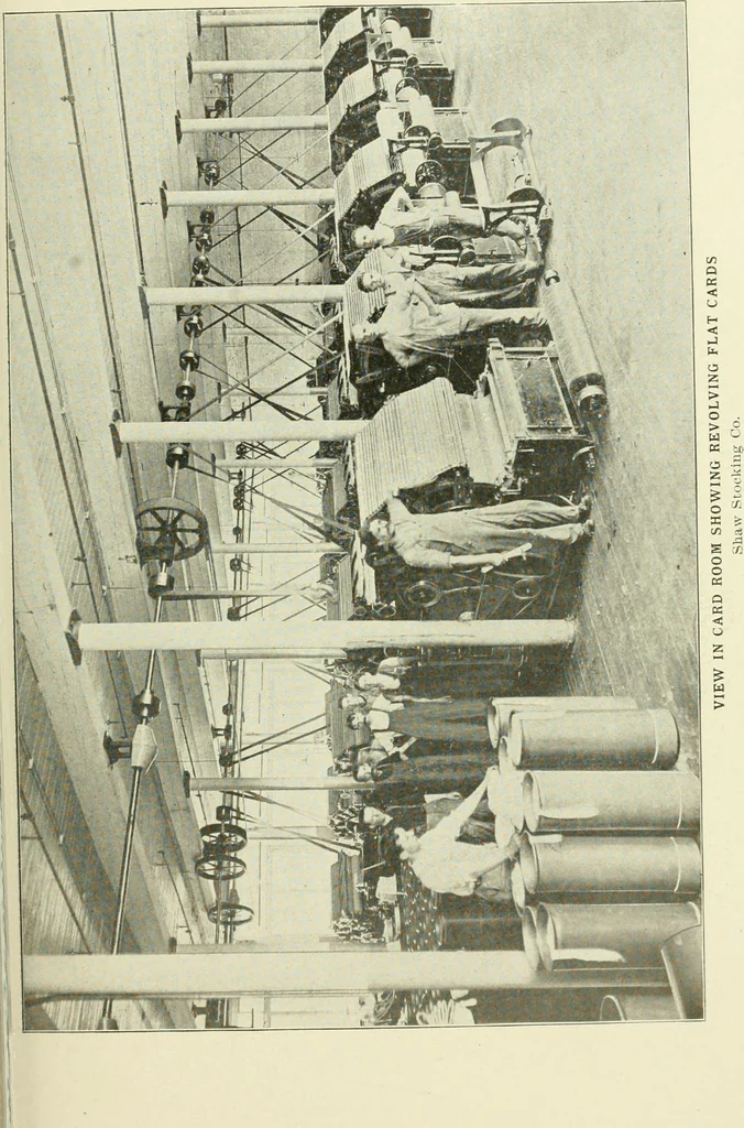 An illustration from Knitting; a manual of practical instruction in the mechanical details of all types of knitting machinery, their operation, adjustment, and care, 1909, leaf 118