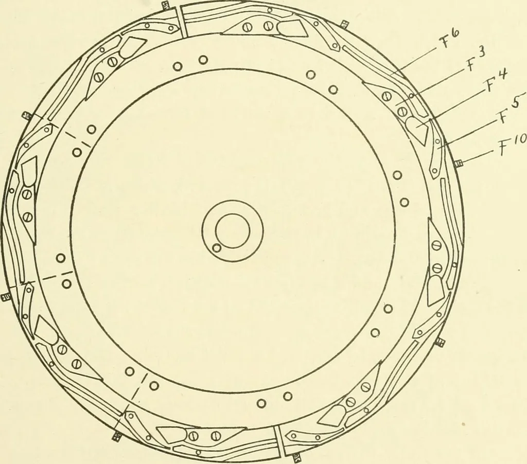 An illustration from Knitting; a manual of practical instruction in the mechanical details of all types of knitting machinery, their operation, adjustment, and care, 1909, leaf 128