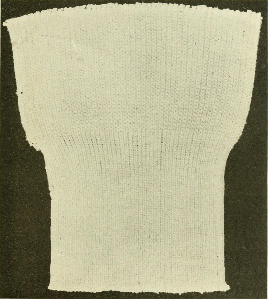 An illustration from Knitting; a manual of practical instruction in the mechanical details of all types of knitting machinery, their operation, adjustment, and care, 1909, leaf 144