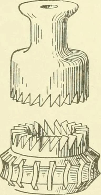 An illustration from Knitting; a manual of practical instruction in the mechanical details of all types of knitting machinery, their operation, adjustment, and care, 1909, leaf 152