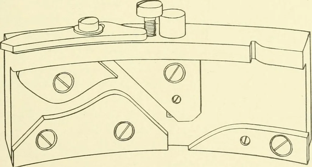 An illustration from Knitting; a manual of practical instruction in the mechanical details of all types of knitting machinery, their operation, adjustment, and care, 1909, leaf 166
