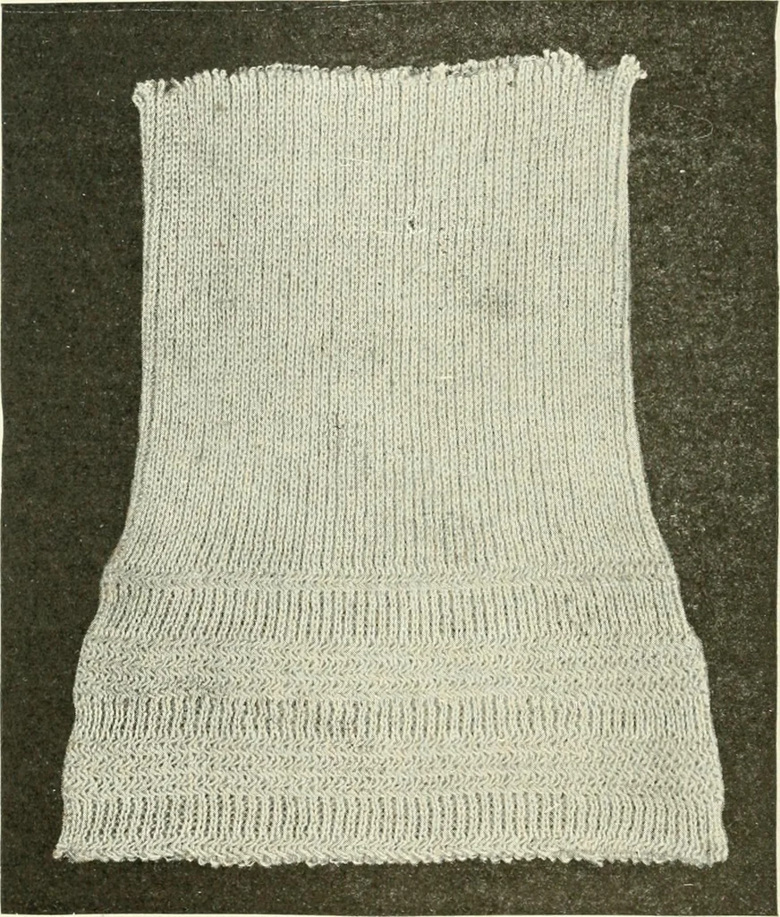 An illustration from Knitting; a manual of practical instruction in the mechanical details of all types of knitting machinery, their operation, adjustment, and care, 1909, leaf 189