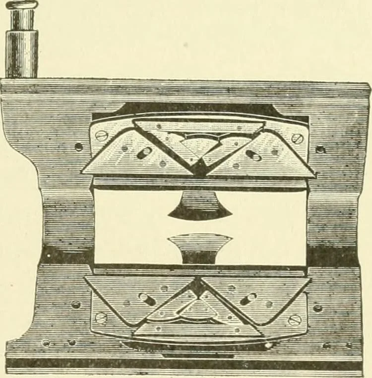 An illustration from Knitting; a manual of practical instruction in the mechanical details of all types of knitting machinery, their operation, adjustment, and care, 1909, leaf 212